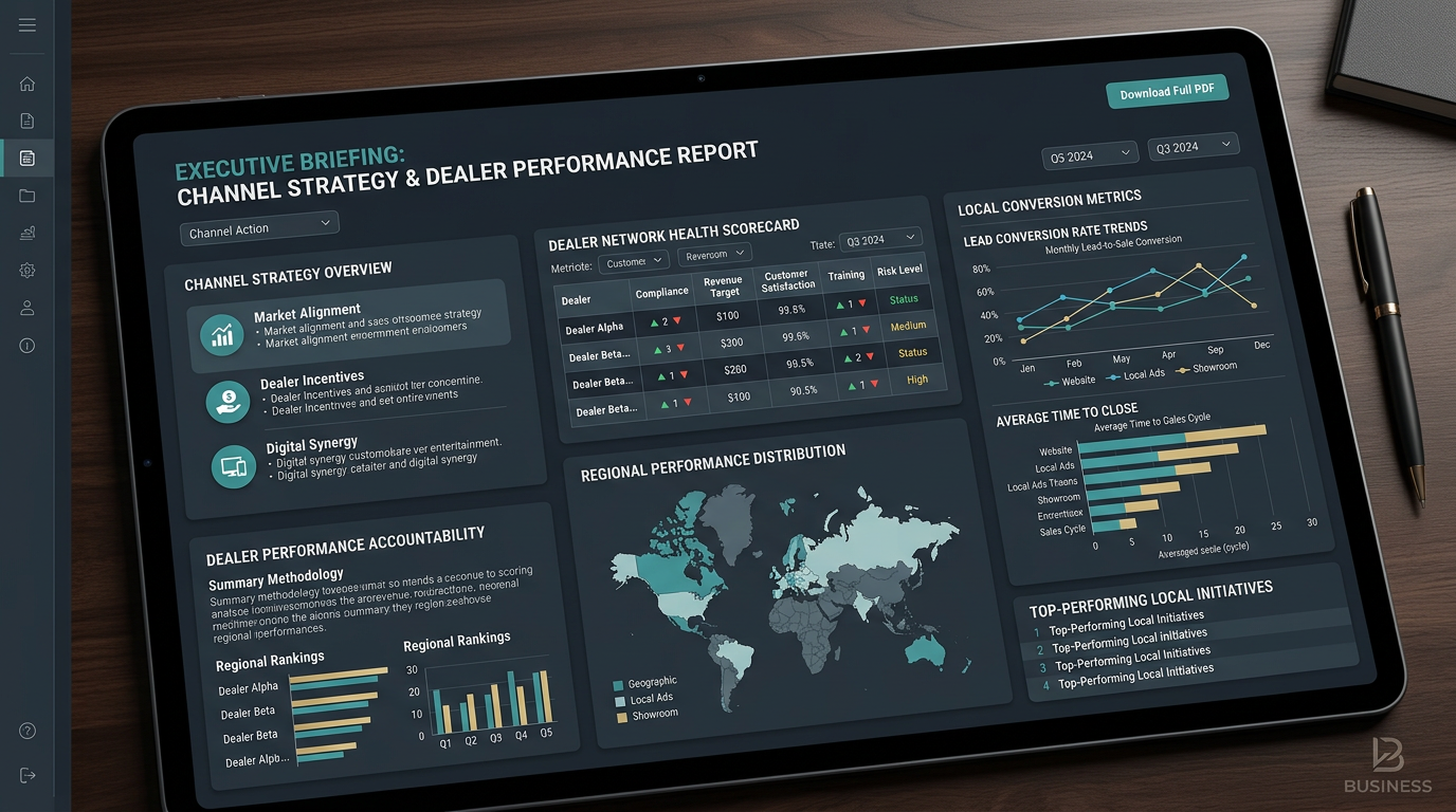 Strategic briefing documents and analytics interface